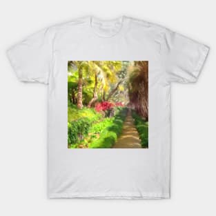 Madeira Island Sidewalk, a Walk through the worlds Finest Botanical Gardens T-Shirt